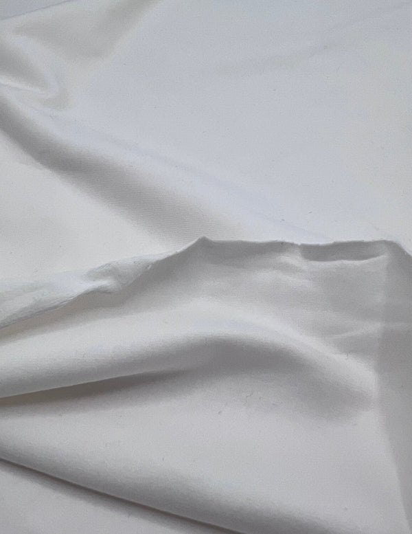 Cream Cotton Stretch Jersey 240 GSM 92/8 Lycra 4 Way Stretch