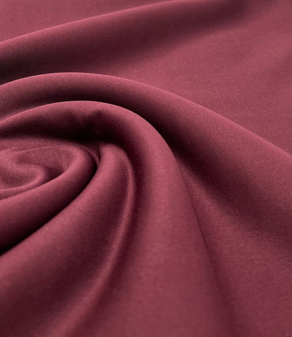 Burgundy Plain Scuba 2 Way Stretch Smooth Jersey Fabric