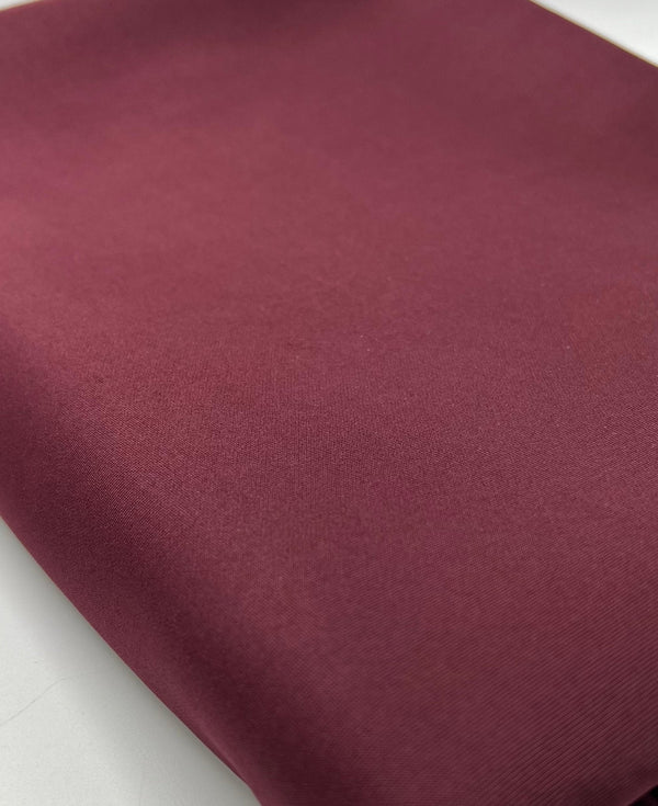 Burgundy Plain Scuba 2 Way Stretch Smooth Jersey Fabric
