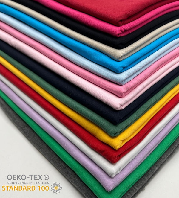 Dark Grey Cotton Stretch Jersey 200 GSM 95/5 Lycra 4 Way Stretch