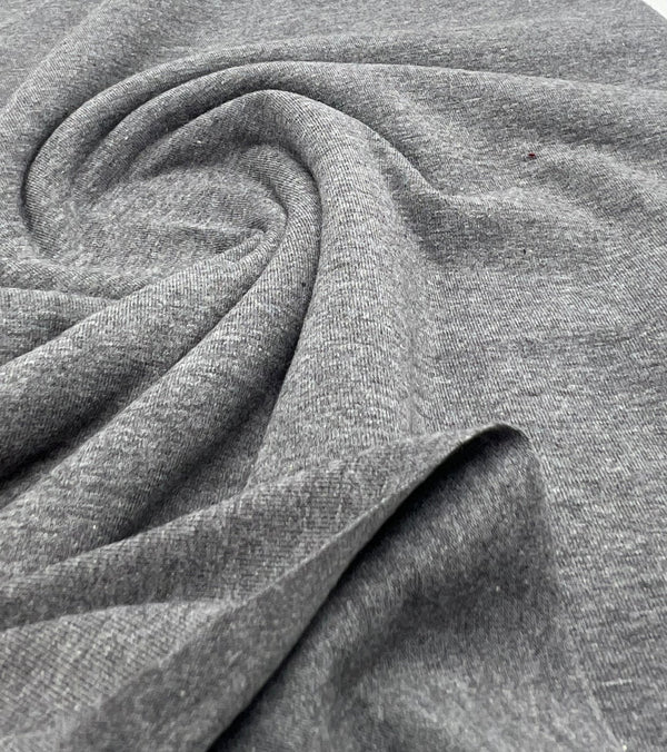 Dark Grey Cotton Stretch Jersey 200 GSM 95/5 Lycra 4 Way Stretch
