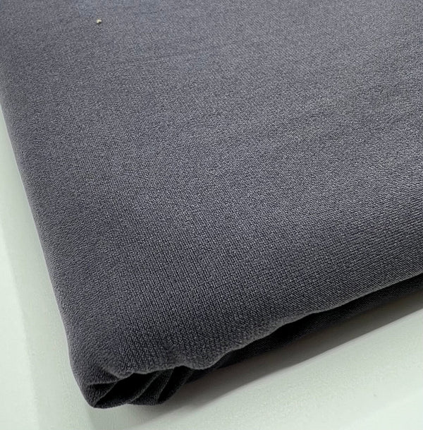Plain Dark Grey ITY Fabric 4 Way Stretch