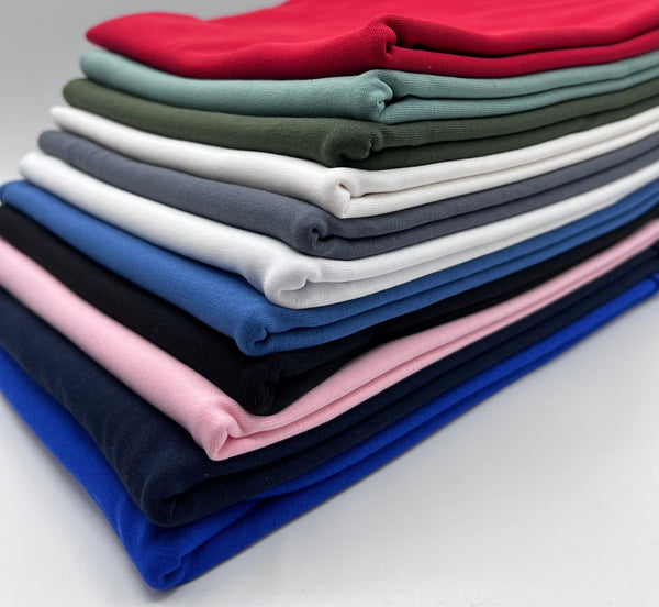 Dark Grey Cotton Stretch Jersey 240 GSM 92/8 Lycra 4 Way Stretch