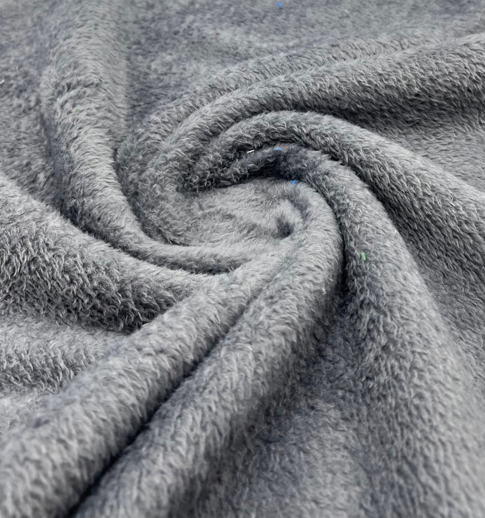 Dark Grey Super Soft Plain Cuddle Fleece Fabric Blanket Loungewear