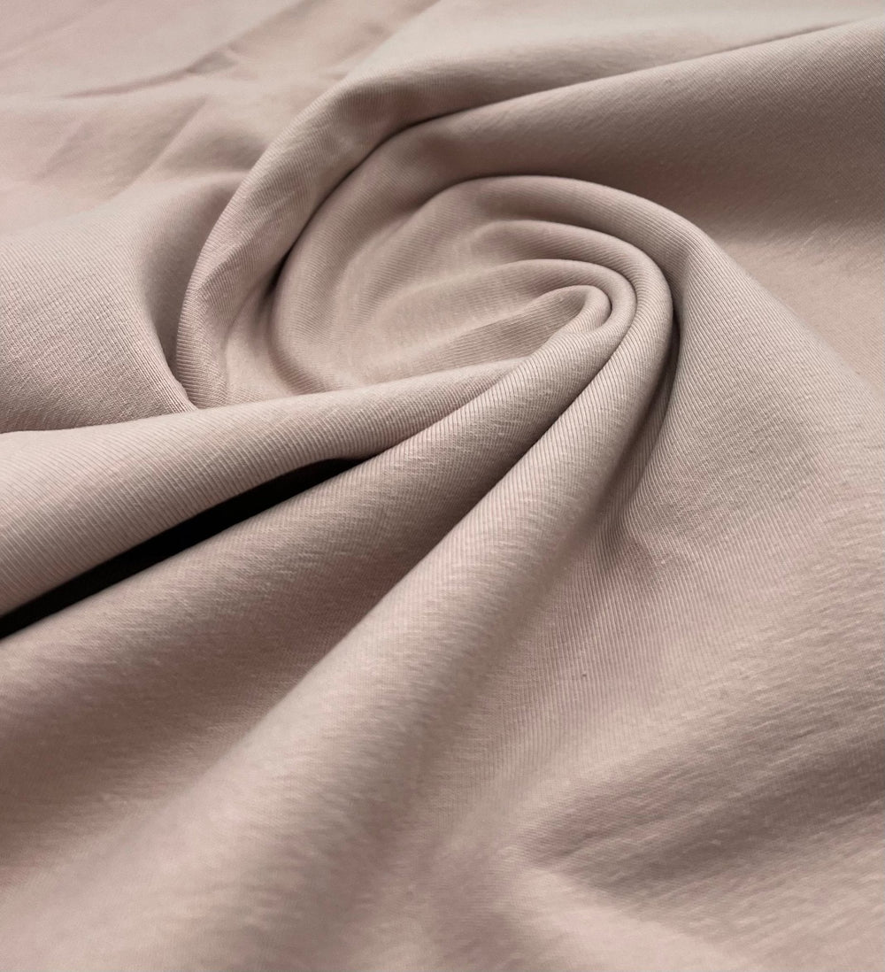 Earthy Pink Cotton Stretch Jersey 240 GSM 92/8 Lycra 4 Way Stretch