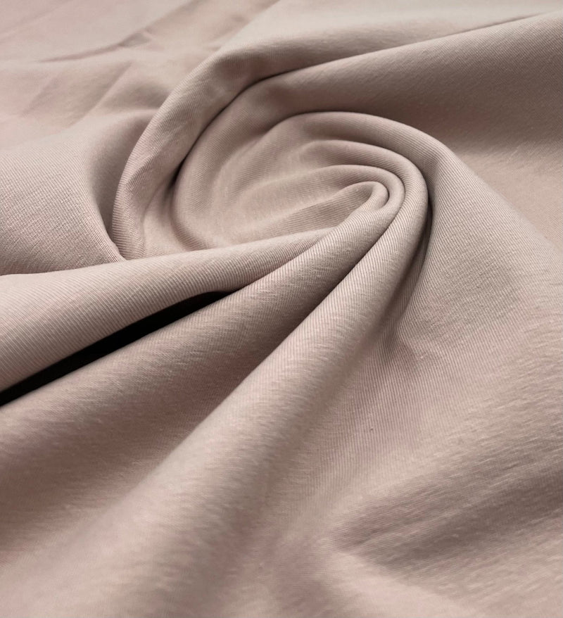 Earthy Pink Cotton Stretch Jersey 240 GSM 92/8 Lycra 4 Way Stretch