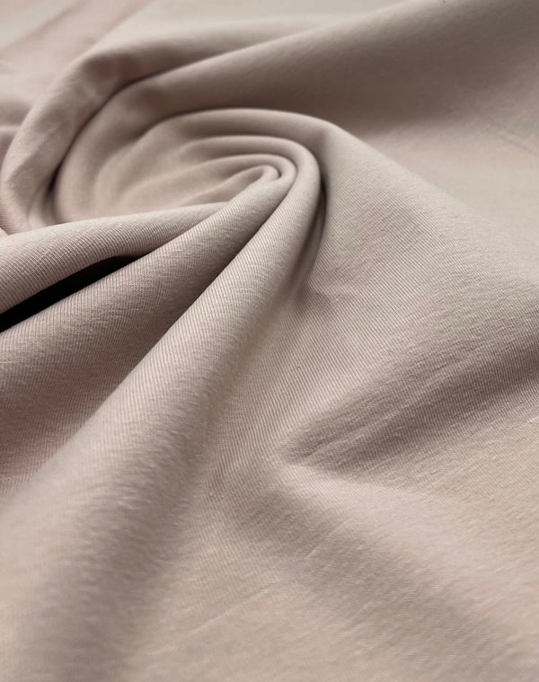 Earthy Pink Cotton Stretch Jersey 240 GSM 92/8 Lycra 4 Way Stretch