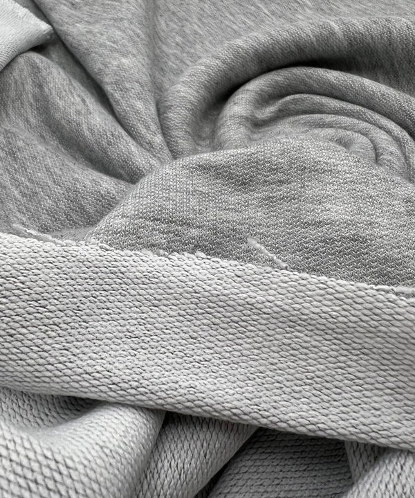 Grey 235GSM Poly French Terry Loopback Fabric