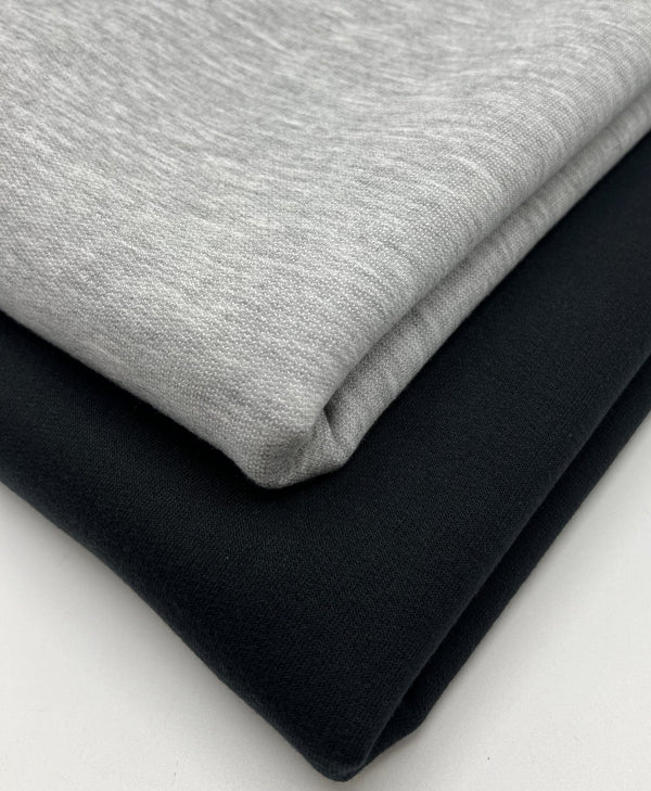 Grey 235GSM Poly French Terry Loopback Fabric