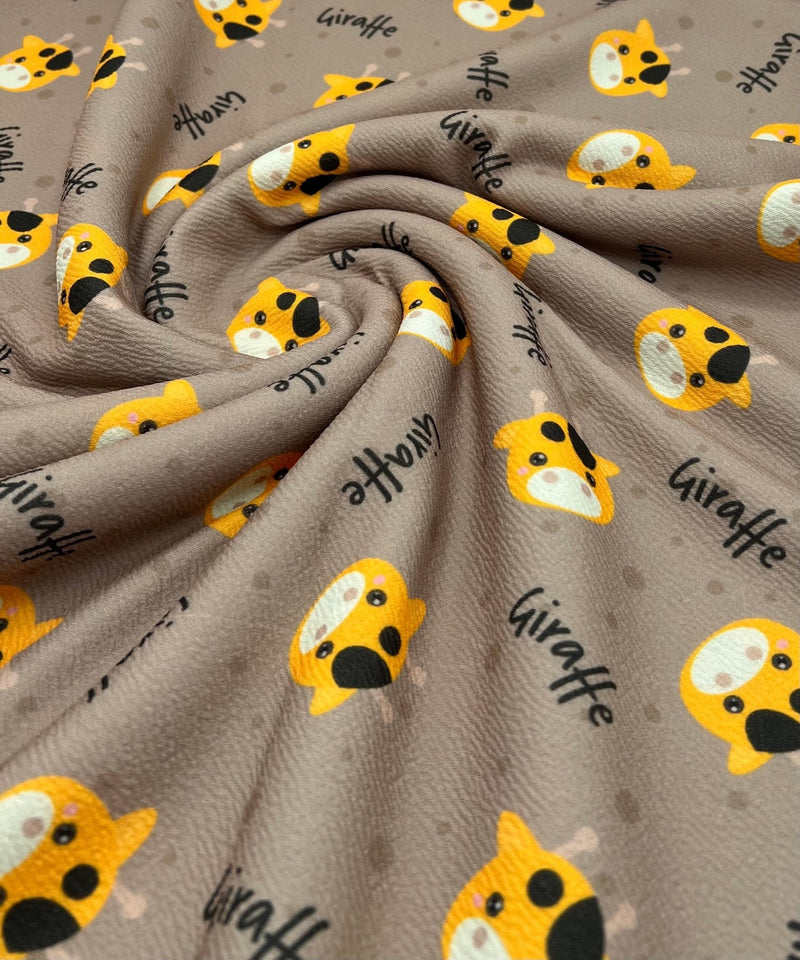 Giraffe Print Liverpool Bullet Stretch Fabric