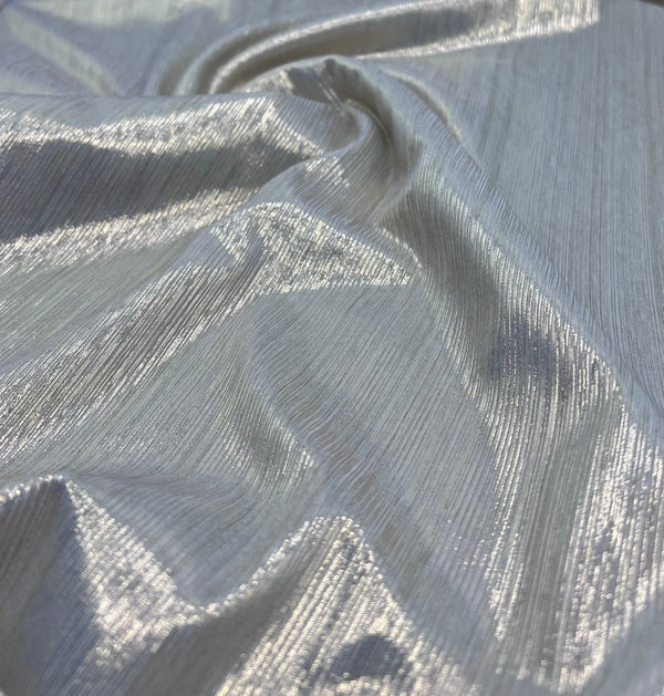 Champagne Gold Metallic Foil Rib Fabric