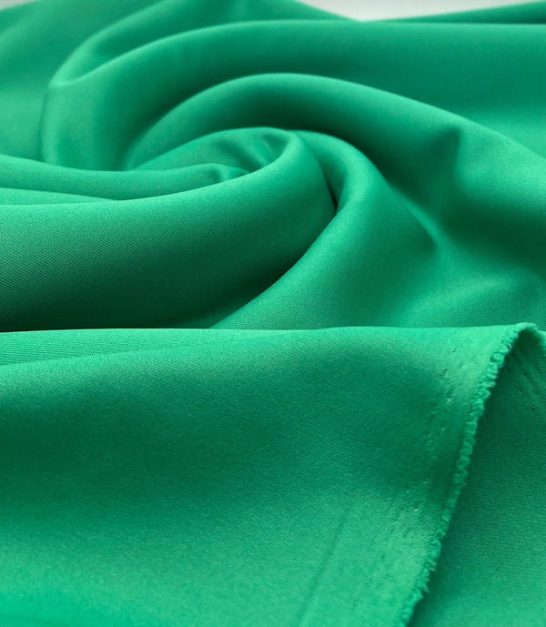 Green Plain Scuba 4 Way Stretch Smooth Jersey Fabric