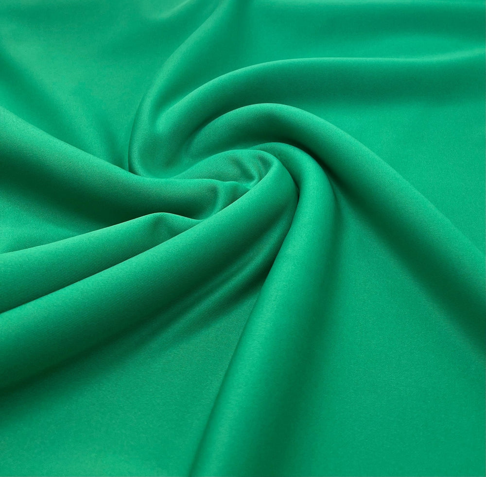 Green Plain Scuba 4 Way Stretch Smooth Jersey Fabric