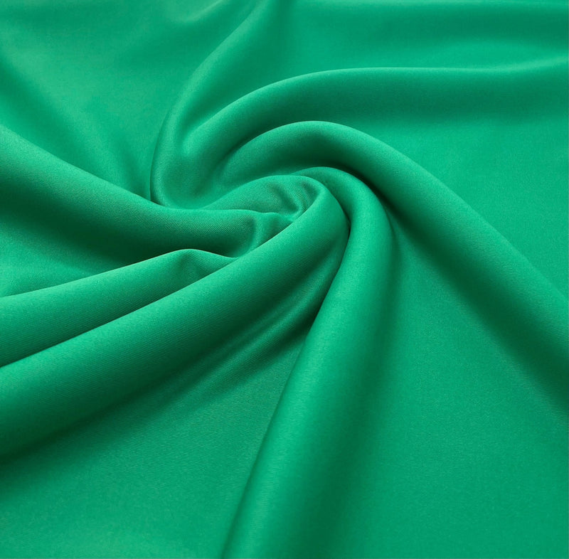 Green Plain Scuba 4 Way Stretch Smooth Jersey Fabric