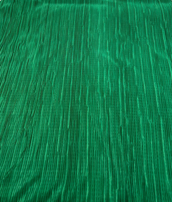 Green Plisse Pleated 2 Way Stretch Fabric