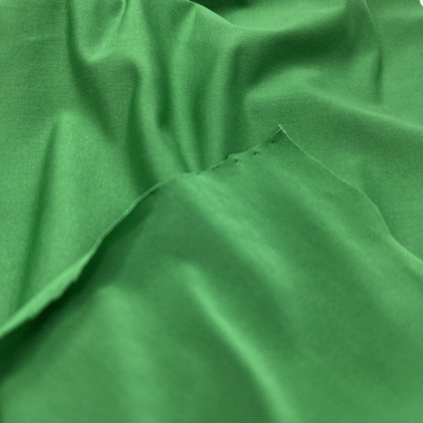 Green Plain Shiny Soft Touch Slinky 4 Way Stretch Fabric