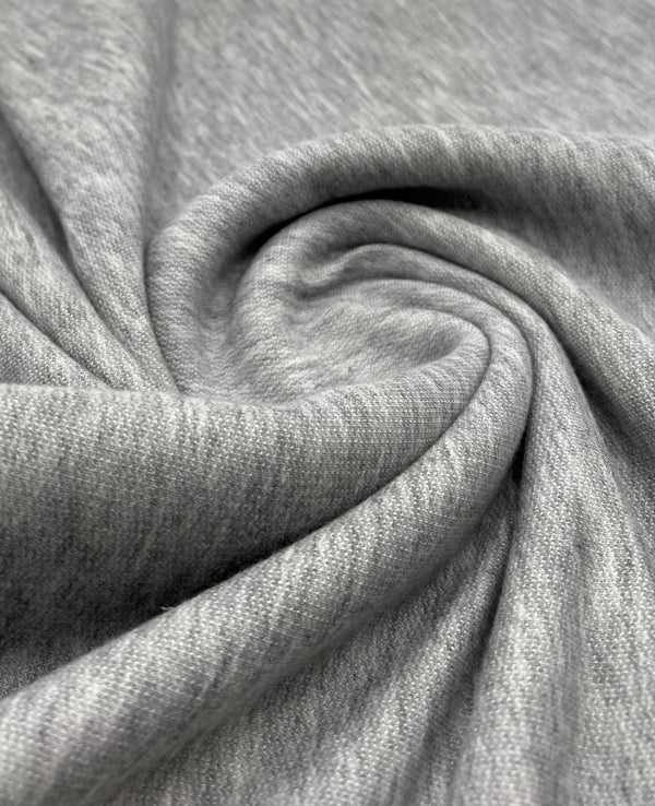 Grey 235GSM Poly French Terry Loopback Fabric