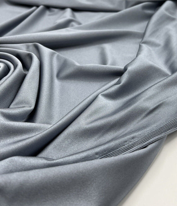 Grey Blue Tint Swimwear / Sportswear 4 Way Stretch Fabric