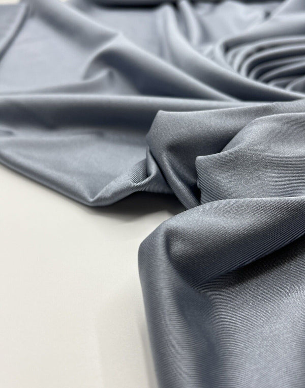Grey Blue Tint Swimwear / Sportswear 4 Way Stretch Fabric