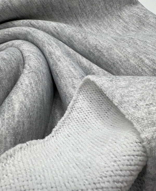 Grey Thick French Terry Loopback Fabric