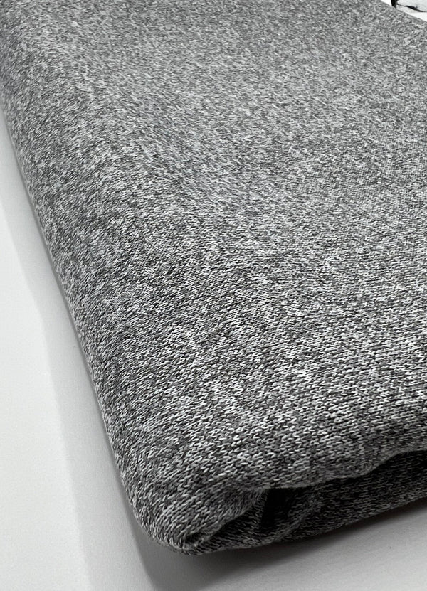 Grey Melange Knit Stretch Fabric