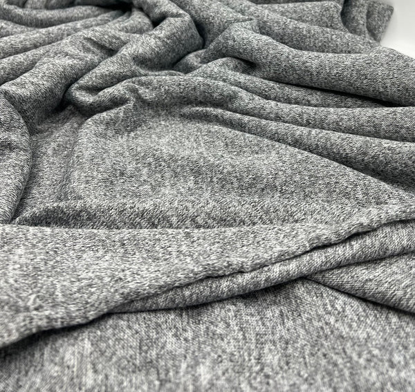 Grey Melange Knit Stretch Fabric