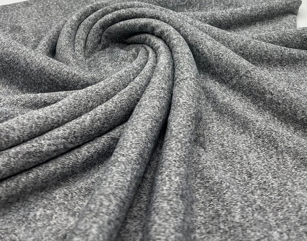 Grey Melange Knit Stretch Fabric