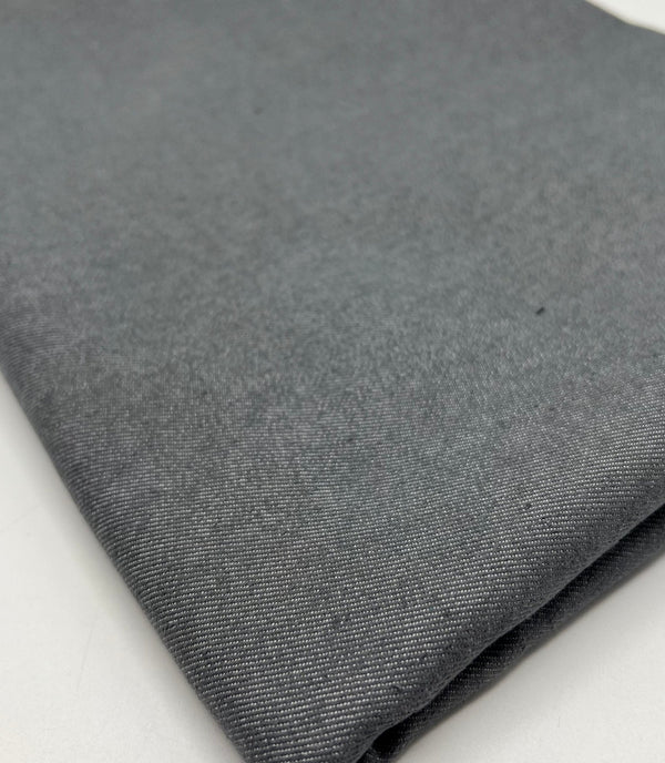 Grey Plain Washed Stretch Denim 280GSM