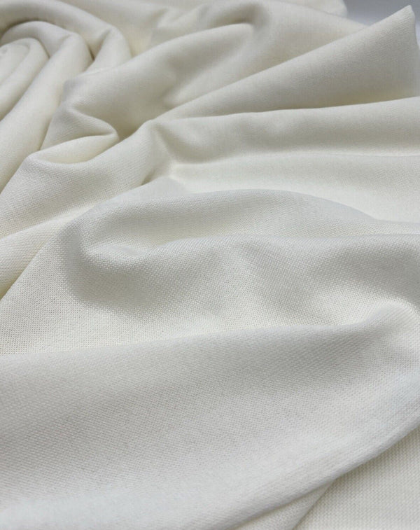 Ivory Melange Knit Stretch Fabric