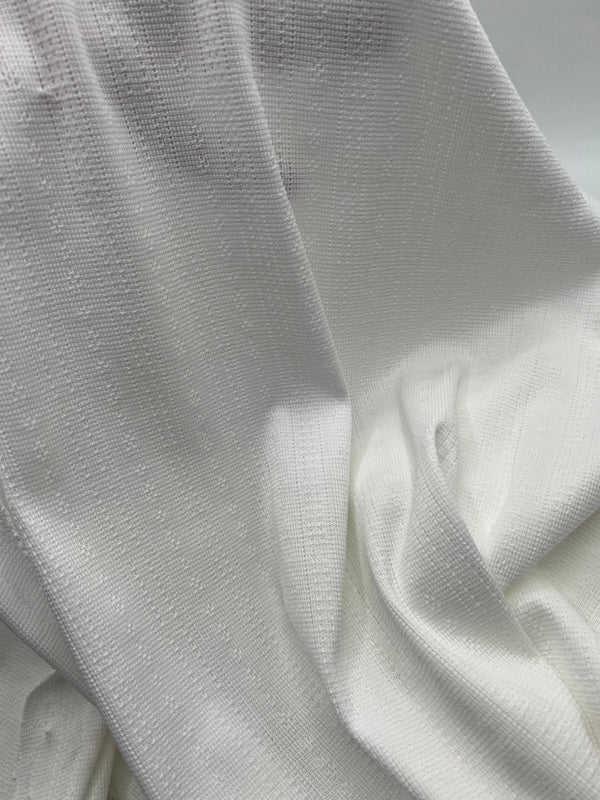 Ivory Pointelle Stretch Fabric 2 Way Stretch Fabric