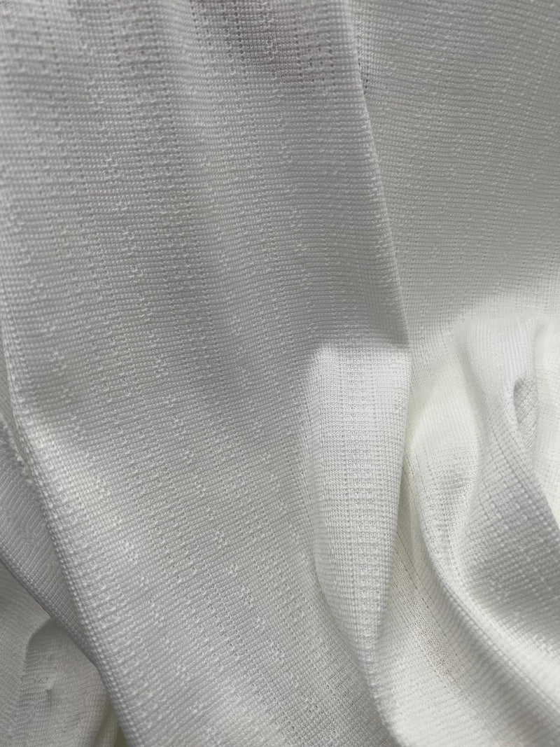 Ivory Pointelle Stretch Fabric 2 Way Stretch Fabric