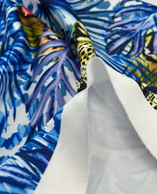 Jungle Leopard Plain Scuba Fabric