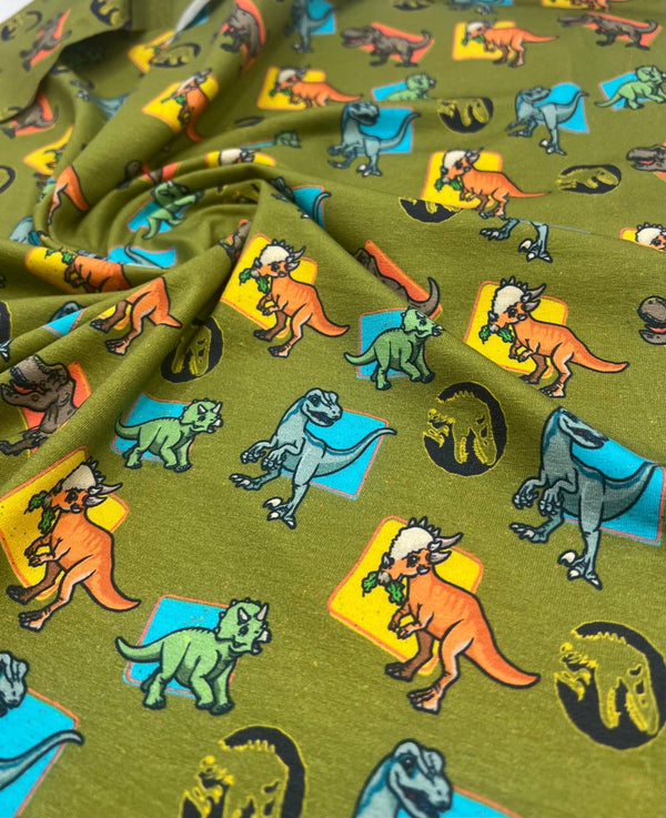 Jurassic World Cotton Stretch Jersey 200 GSM 95/5 Lycra 4 Way Stretch