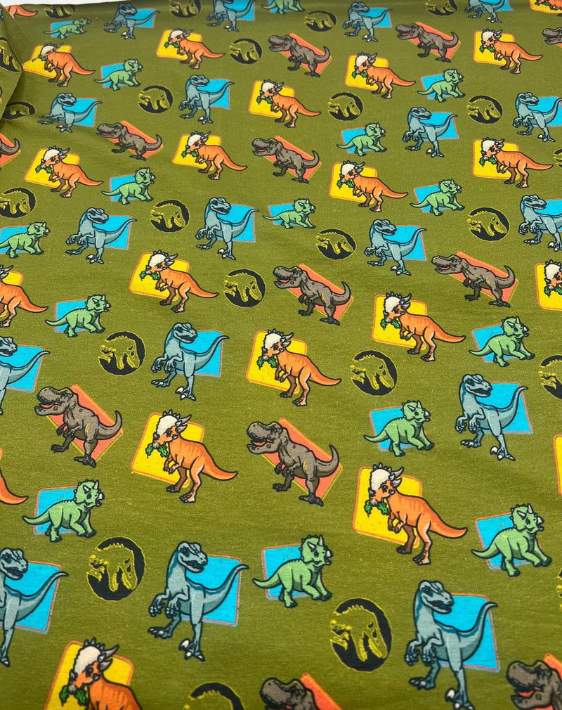 Jurassic World Cotton Stretch Jersey 200 GSM 95/5 Lycra 4 Way Stretch