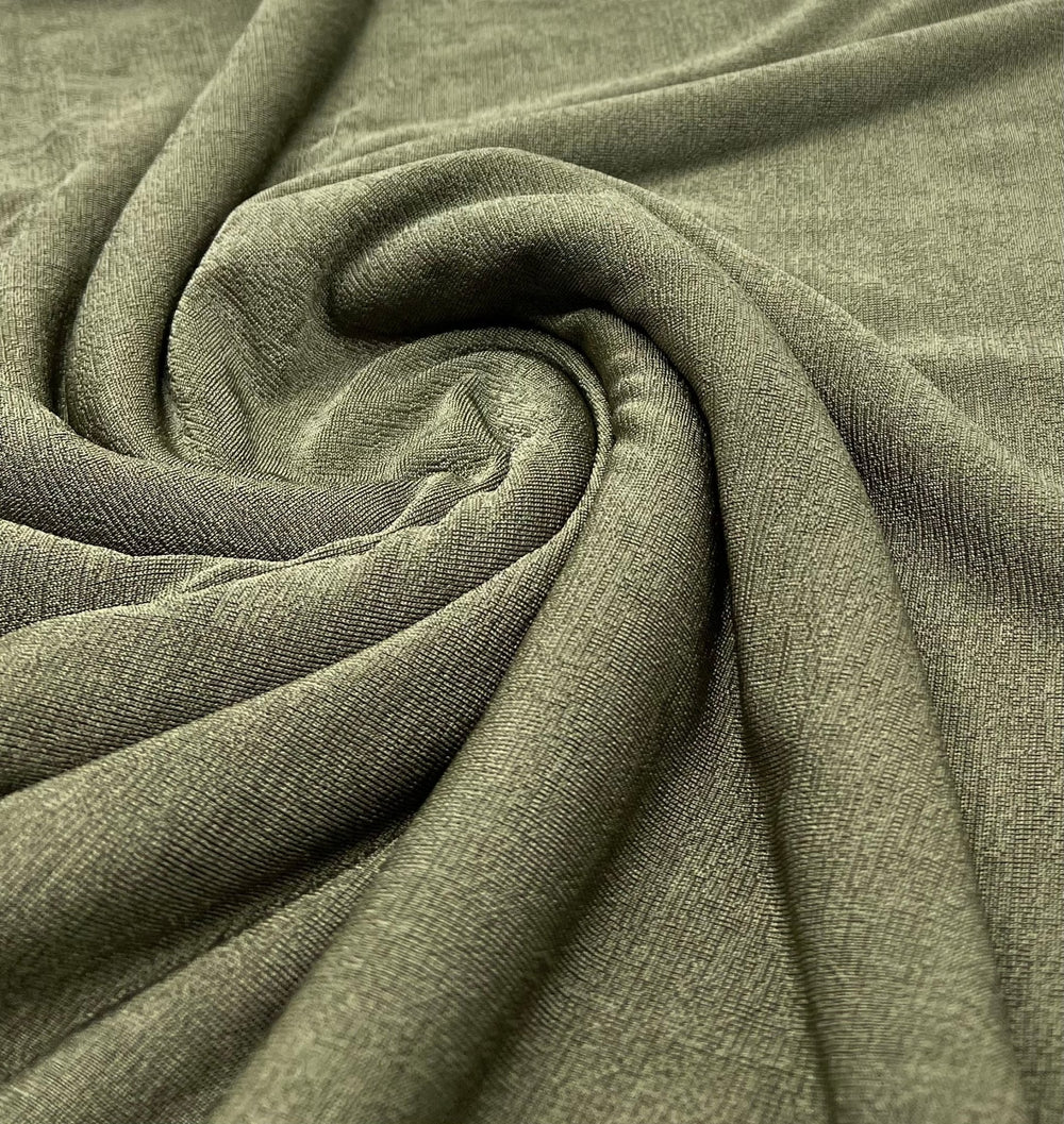 Khaki Acetate Slinky 4 Way Stretch Fabric