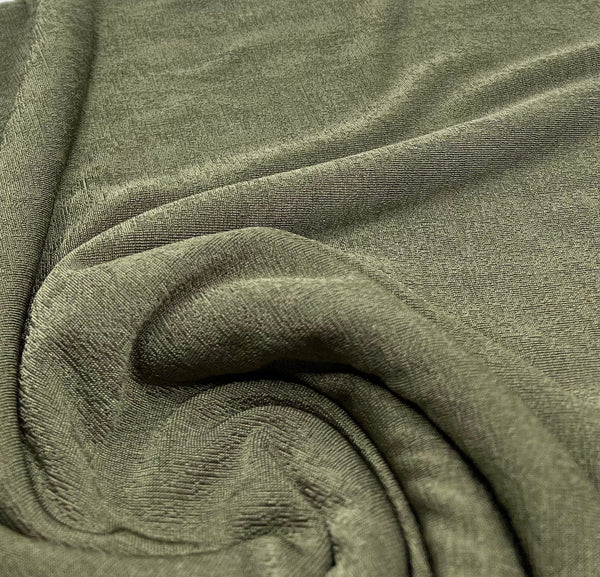 Khaki Acetate Slinky 4 Way Stretch Fabric