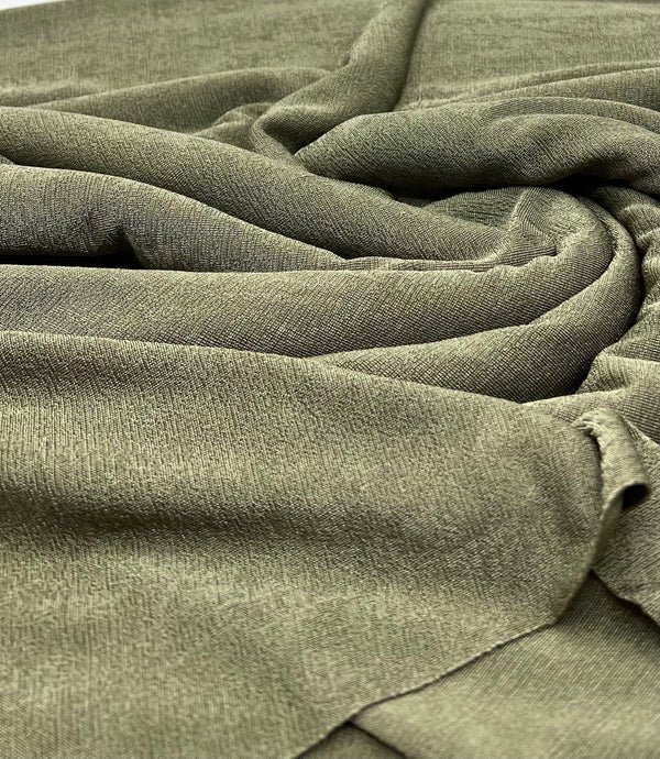Khaki Acetate Slinky 4 Way Stretch Fabric