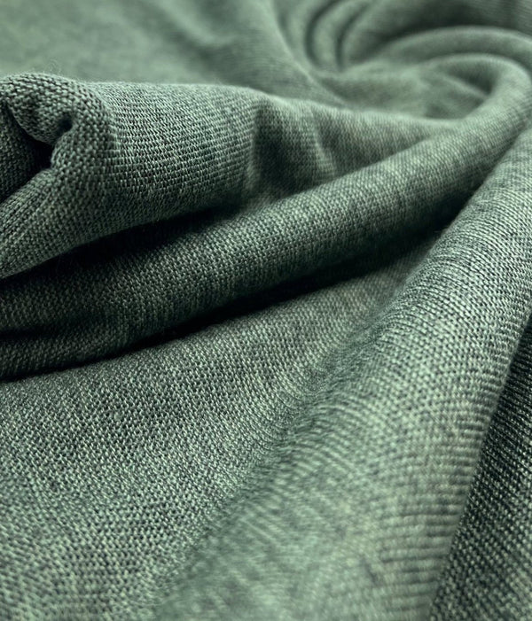 Khaki Melange Knit Stretch Fabric