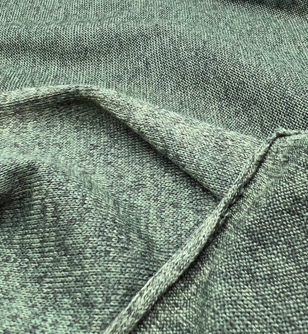 Khaki Melange Knit Stretch Fabric
