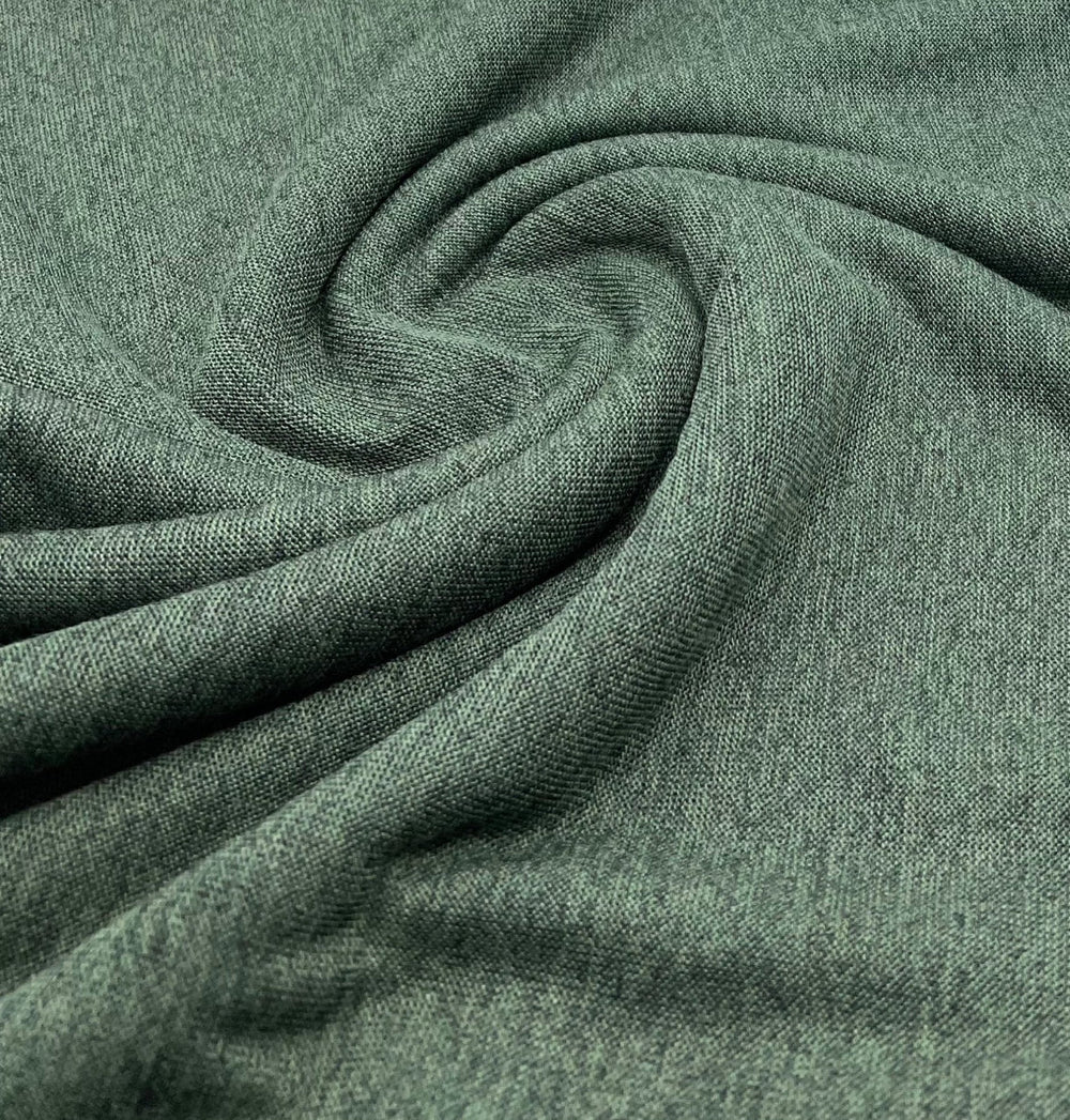 Khaki Melange Knit Stretch Fabric