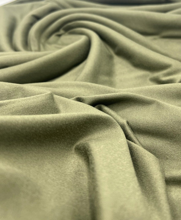 Khaki Plain Super Soft Bogota 4 Way Stretch Fabric