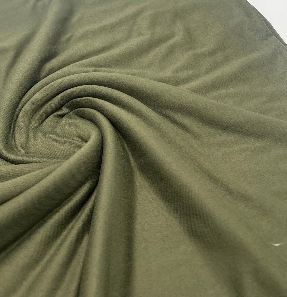 Khaki Plain Super Soft Bogota 4 Way Stretch Fabric