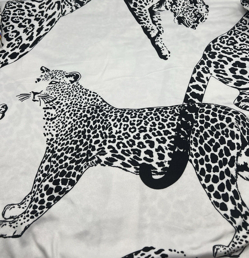 Large Leopard Print Super Soft Spun Poly Stretch Fabric