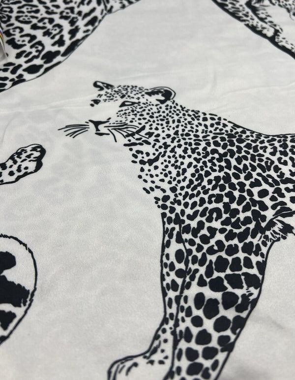 Large Leopard Print Super Soft Spun Poly Stretch Fabric