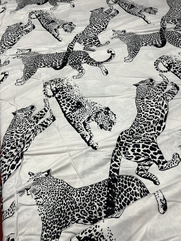 Large Leopard Print Super Soft Spun Poly Stretch Fabric