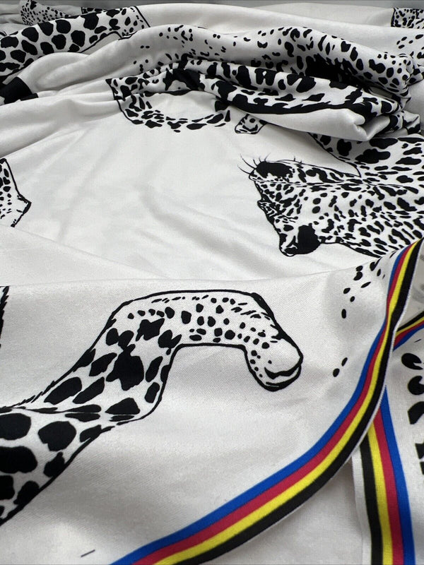Large Leopard Print Super Soft Spun Poly Stretch Fabric