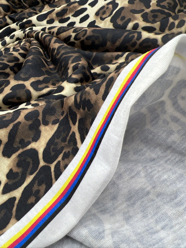 Leopard Animal Print Spun Poly Stretch Fabric