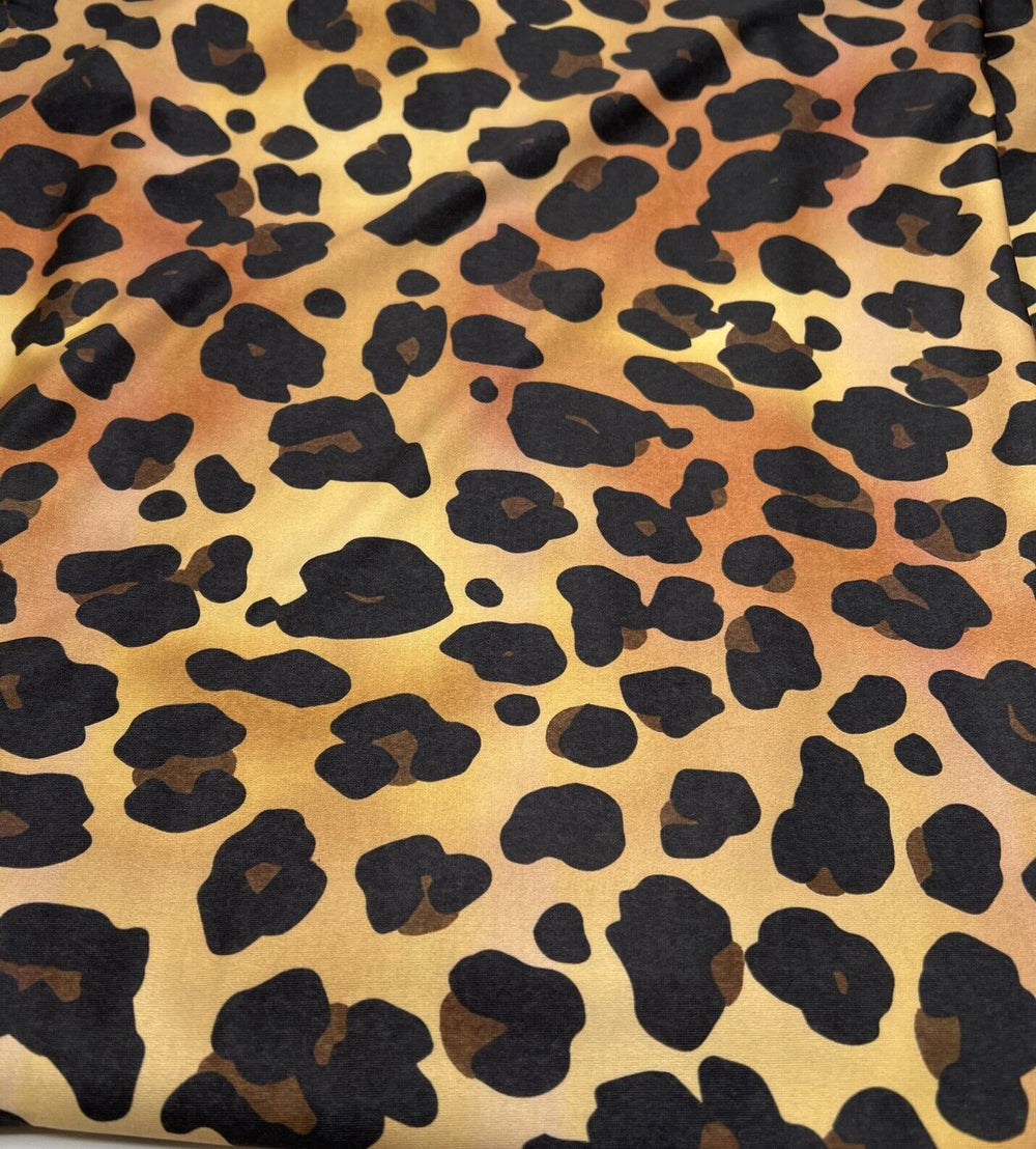 Leopard Print Soft Touch Stretch Fabric