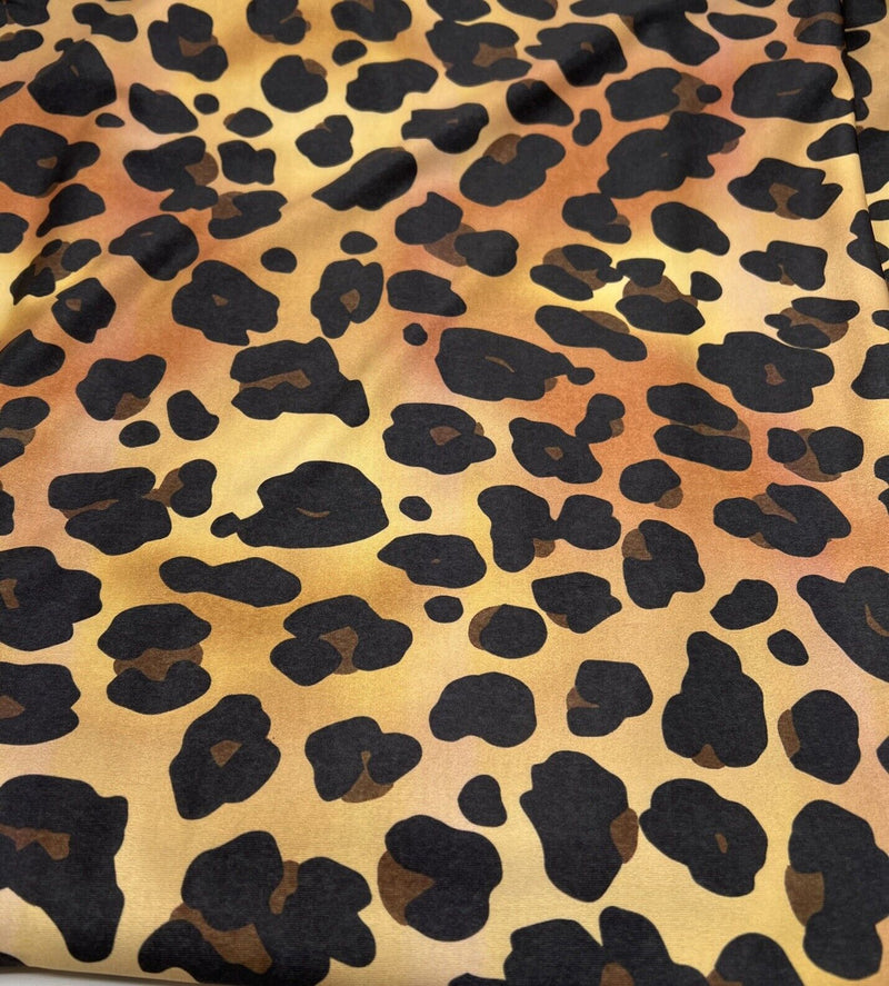 Leopard Print Soft Touch Stretch Fabric