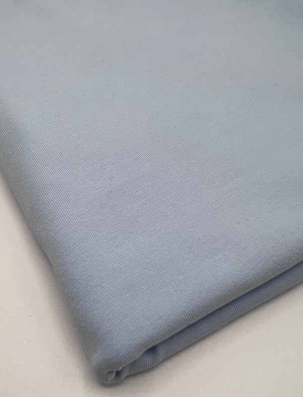 Light Blue Cotton Stretch Jersey 240 GSM 92/8 Lycra 4 Way Stretch